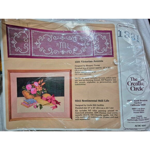 1331 Victorian Accents Counted Cross Stitch Kit By The Creative Circle Sealed Ne - Picture 1 of 6